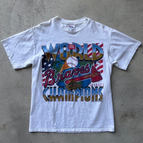 90s Hanes MLB ブレーブス　チャンピオンTシャツ