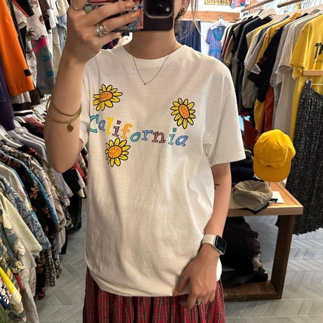 カリフォルニアにっこりお花Tシャツ