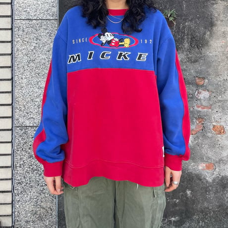 ミッキー切替デザインスウェット