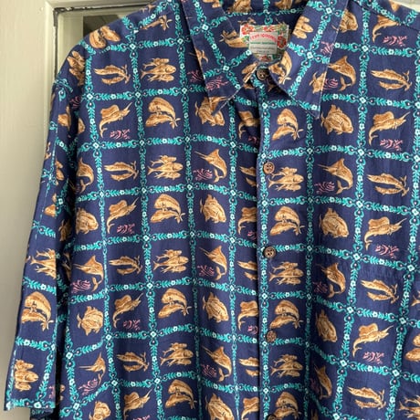 Reyn Spooner 魚総柄シャツ L