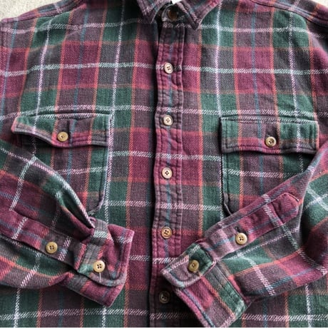 Polo ヘビーネルシャツ L