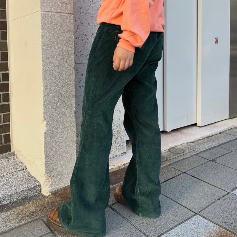 J80s Wrangler 黄色 コーデュロイ フレアパンツ DM1236 J80s Wrangler