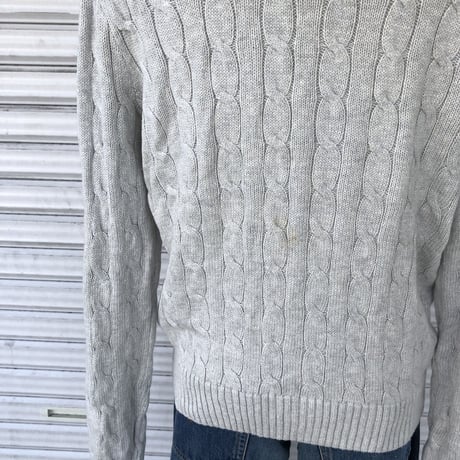 POLO ケーブルコットンニット