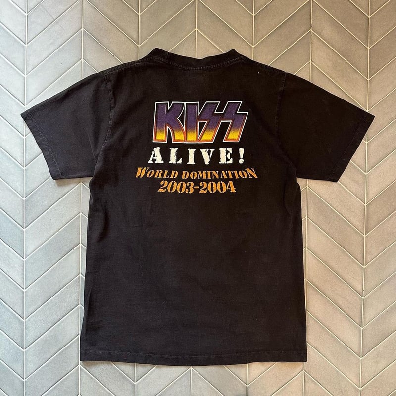 03-04年KISS世界征服両面Tシャツ🌏⚡️ | CUSTOM FEVER