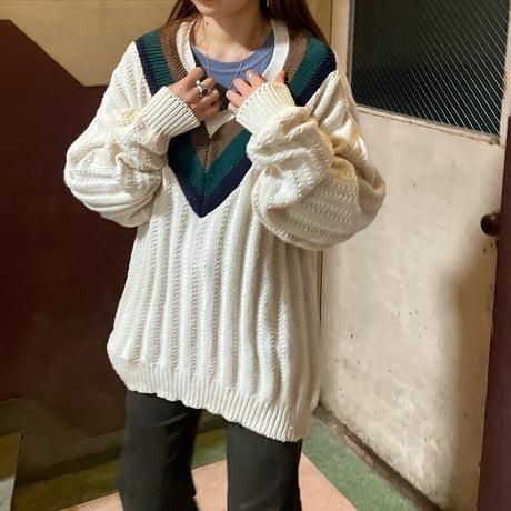 USA製チルデンコットンニット