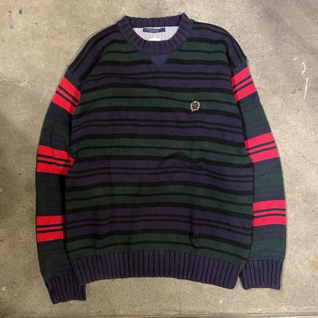 TOMMY HILFIGERボーダーコットンニット