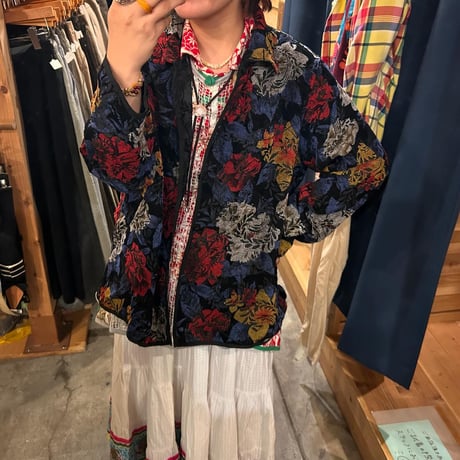 リバーシブル花柄ジャケット