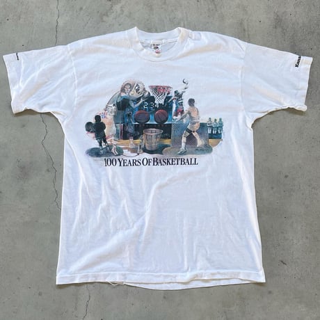 USA製バスケデザイン両面Tシャツ