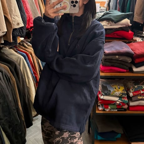 90s PUMA ハーフジップスウェット