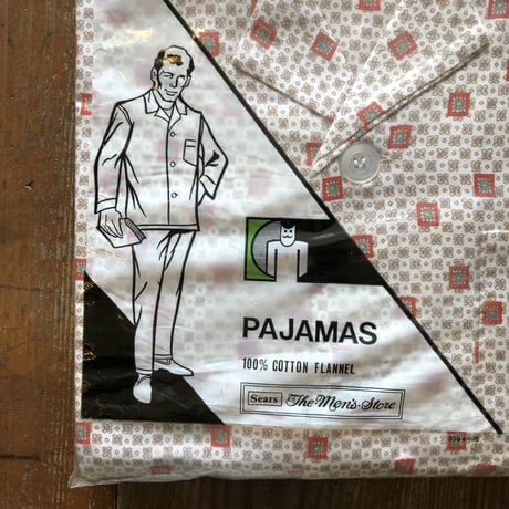 未使用70's〜Sears FLANNEL PAJAMAS SET UP