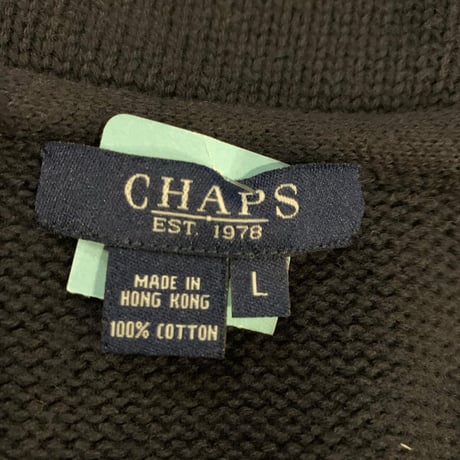 CHAPS ショールカラーコットンニットカーディガン
