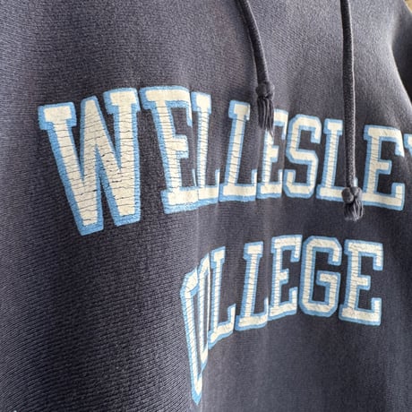 90's USA製 Champion Reverse Weave “WELLESLEY COLLEGE” Hoodie L