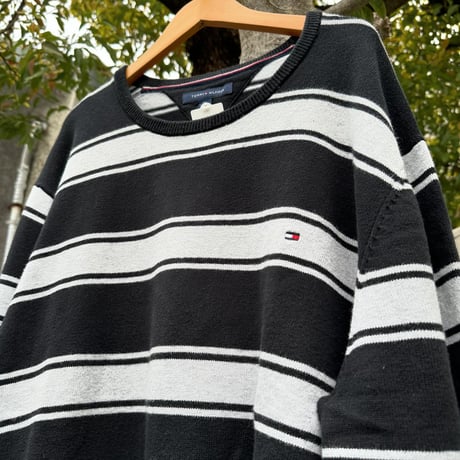 TOMMY HILFIGER ボーダーコットンニット