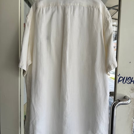 Ralph Laurenリネン半袖シャツ 白 L