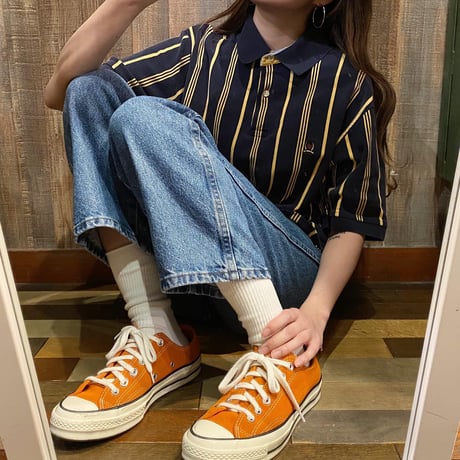 TOMMY HILFIGERストライプポロシャツ