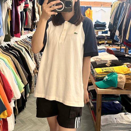 90s LACOSTE ラグランポロシャツ