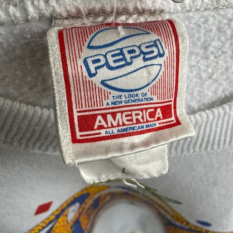 90's USA製PEPSI プリントスウェット L