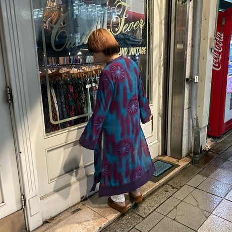 フレアスリーブ花柄ワンピース
