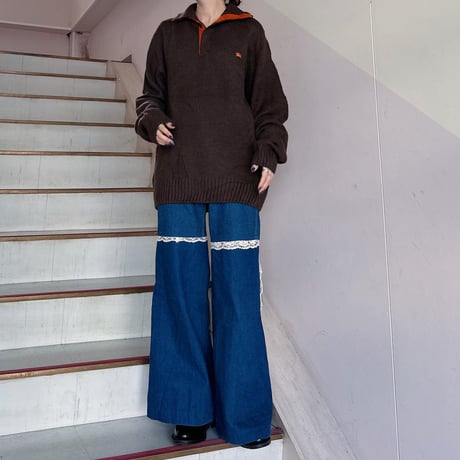 Burberryボタンアップニット