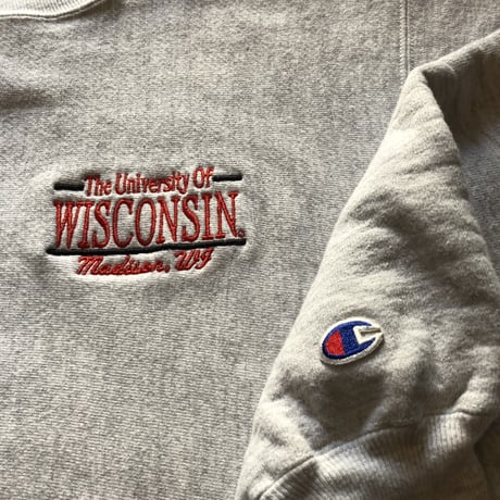 胸刺繍 WISCONSINチャンピオンリバースウィーブ XL