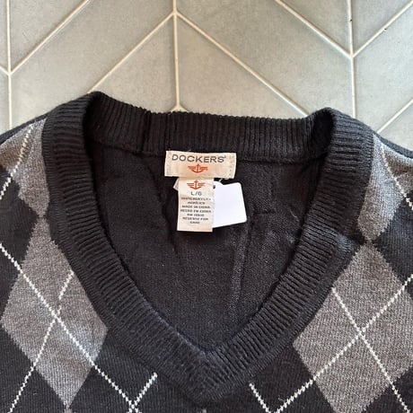 DOCKERS アーガイル柄ニットベスト
