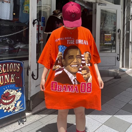 OBAMA 両面プリント　ビッグTシャツ