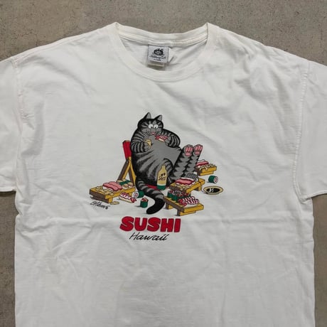 クリバンキャット SUSHI Hawaii プリントTシャツ