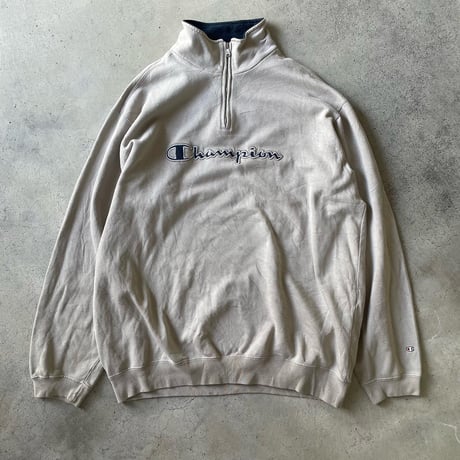 championハーフジップスウェット