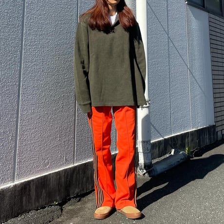 POLOハーフジップコットンニット