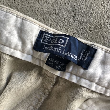 POLO RALPHLAUREN 太畝コーデュロイパンツW36×L30  オフホワイト