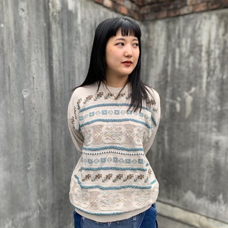 デザインコットンニット