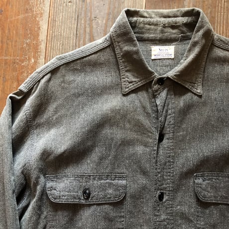 60's Sears L/S ブラックシャンブレー