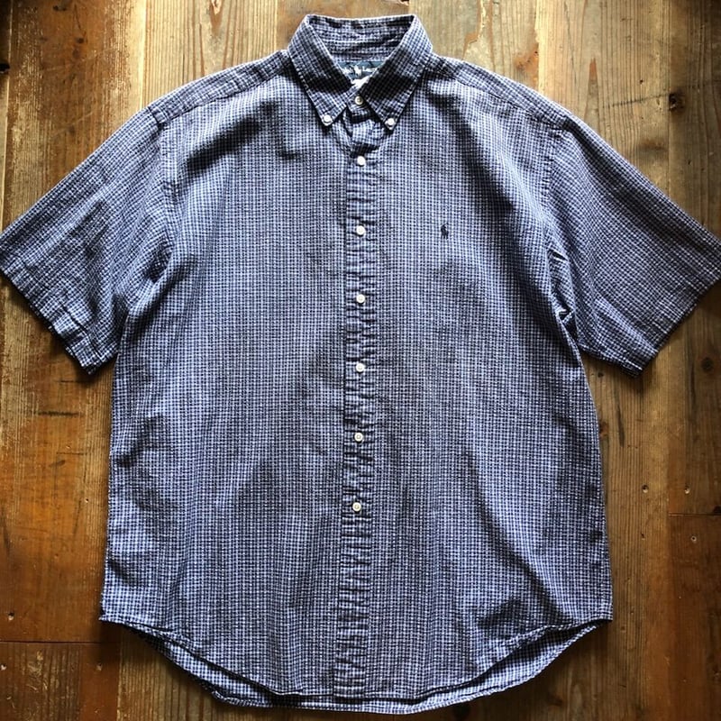 Ralph Lauren Blake チェック柄シャツ L ラルフローレン BLAKE 100% チェック L/S B.D.シャツ 表記(L
