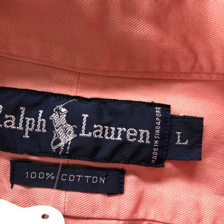 RALPH LAUREN ボタンダウンシャツ シェルボタン  L