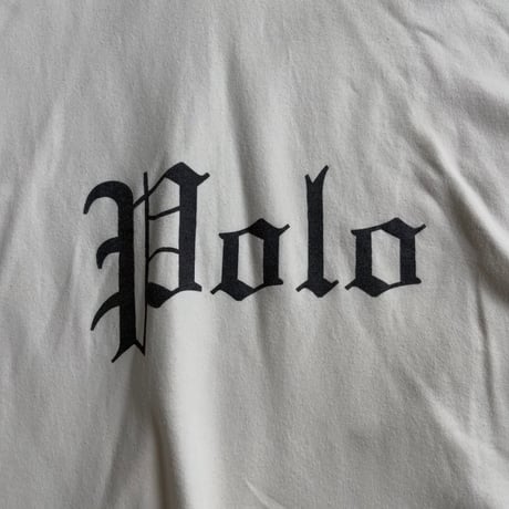 Polo ゴシック調ロゴプリントフーディー