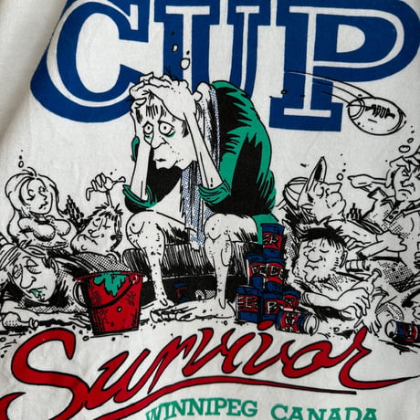 90's カナダ製 プリントスウェット XL