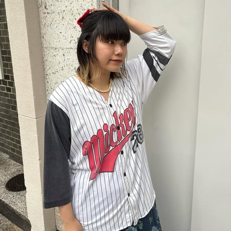 ミッキー ベースボールシャツ