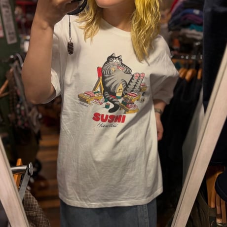 クリバンキャット SUSHI Hawaii プリントTシャツ