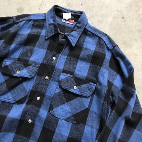 90's〜USA製 AMERICAN SPIRIT 青×黒ブロックチェック