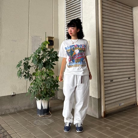 LAUREN RALPH LAUREN ホワイトテーパードパンツ