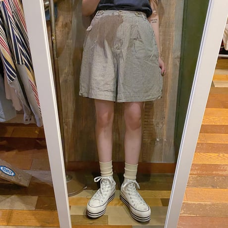 チェック柄ハーフパンツ