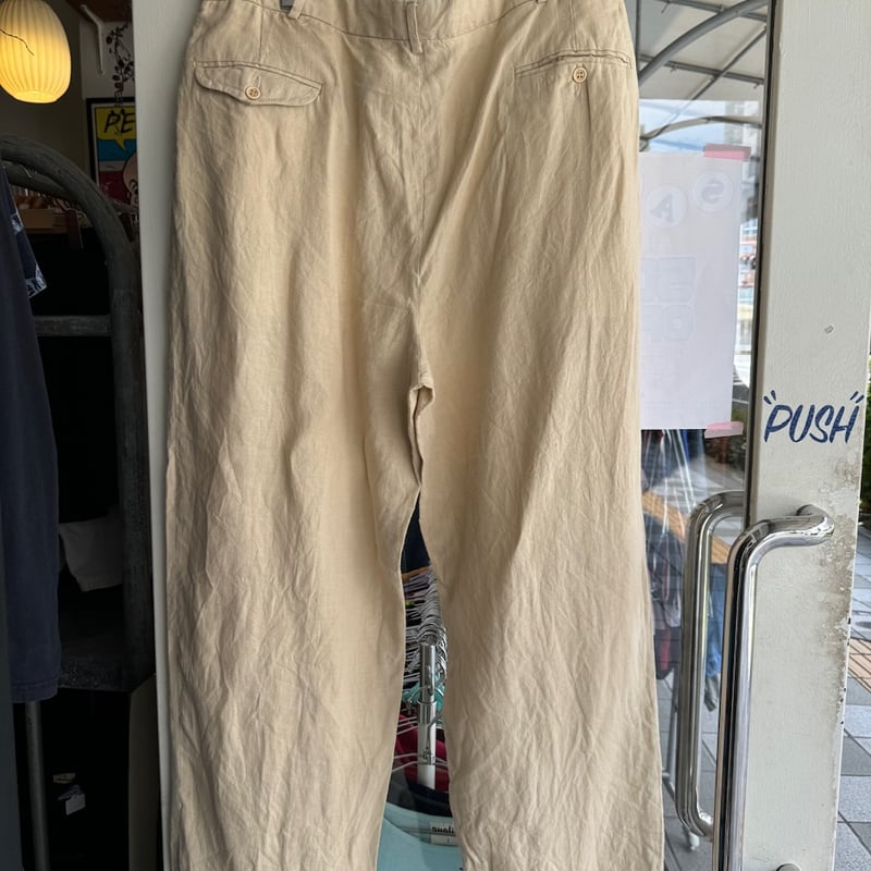 USA製 polo by ralph lauren リネンカバーオールブラウン系 90sラルフローレン コットンリネン カバーオールタイプJKT