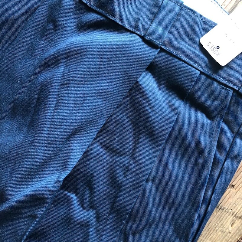 USA製未使用ディッキーズワークパンツ 2タックW34×L32 ネイビー