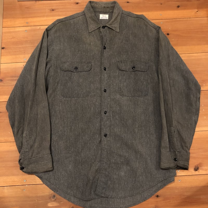 60's Sears L/S ブラックシャンブレー | CUSTOM FEVER 60's Sears L/S ブラックシャンブレー | CUSTOM FEVER