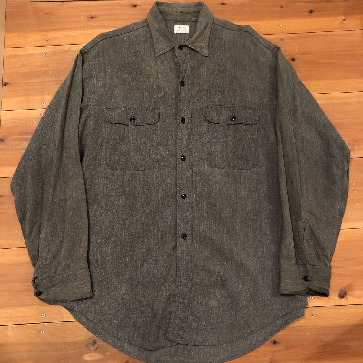 60's Sears L/S ブラックシャンブレー | CUSTOM FEVER 60's Sears L/S ブラックシャンブレー | CUSTOM FEVER