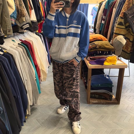 90s adidas フルジップスウェット