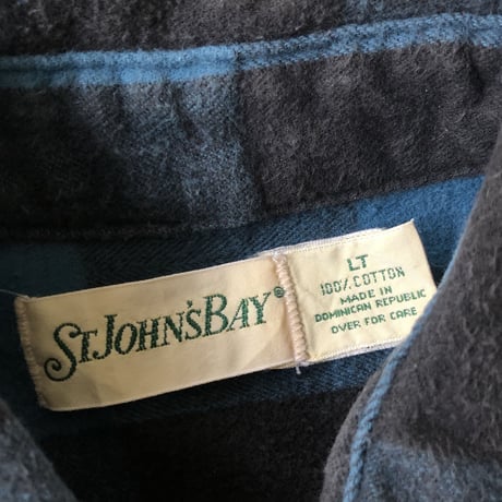 ヘビーネル ST JOHN'S BAY  青×黒ブロックチェック