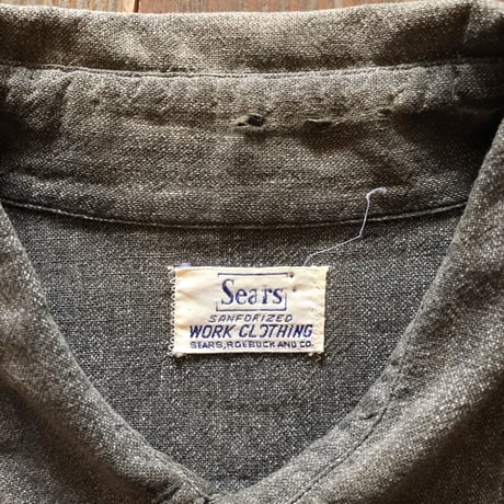 60's Sears L/S ブラックシャンブレー