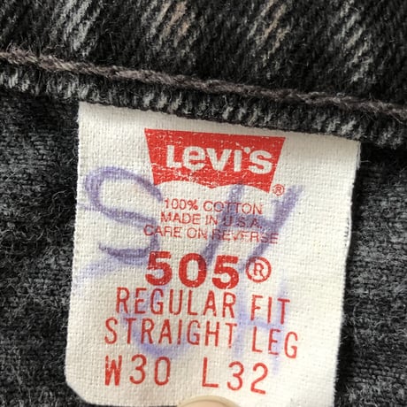 90's USA製 Levi's505  W30×L32 ブラック