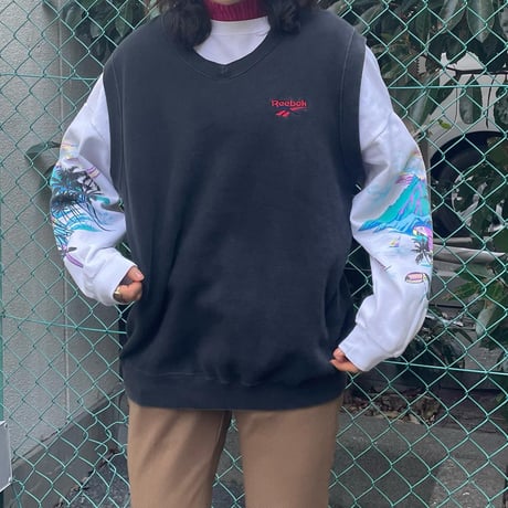 USA製Reebokスウェットベスト